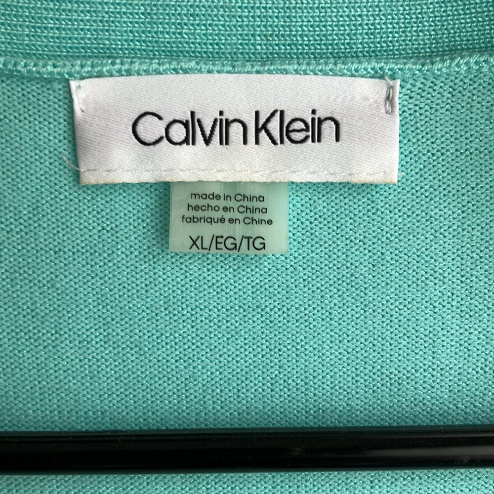 Calvin Klein Turquoise Cardigan - Picture 2 of 3